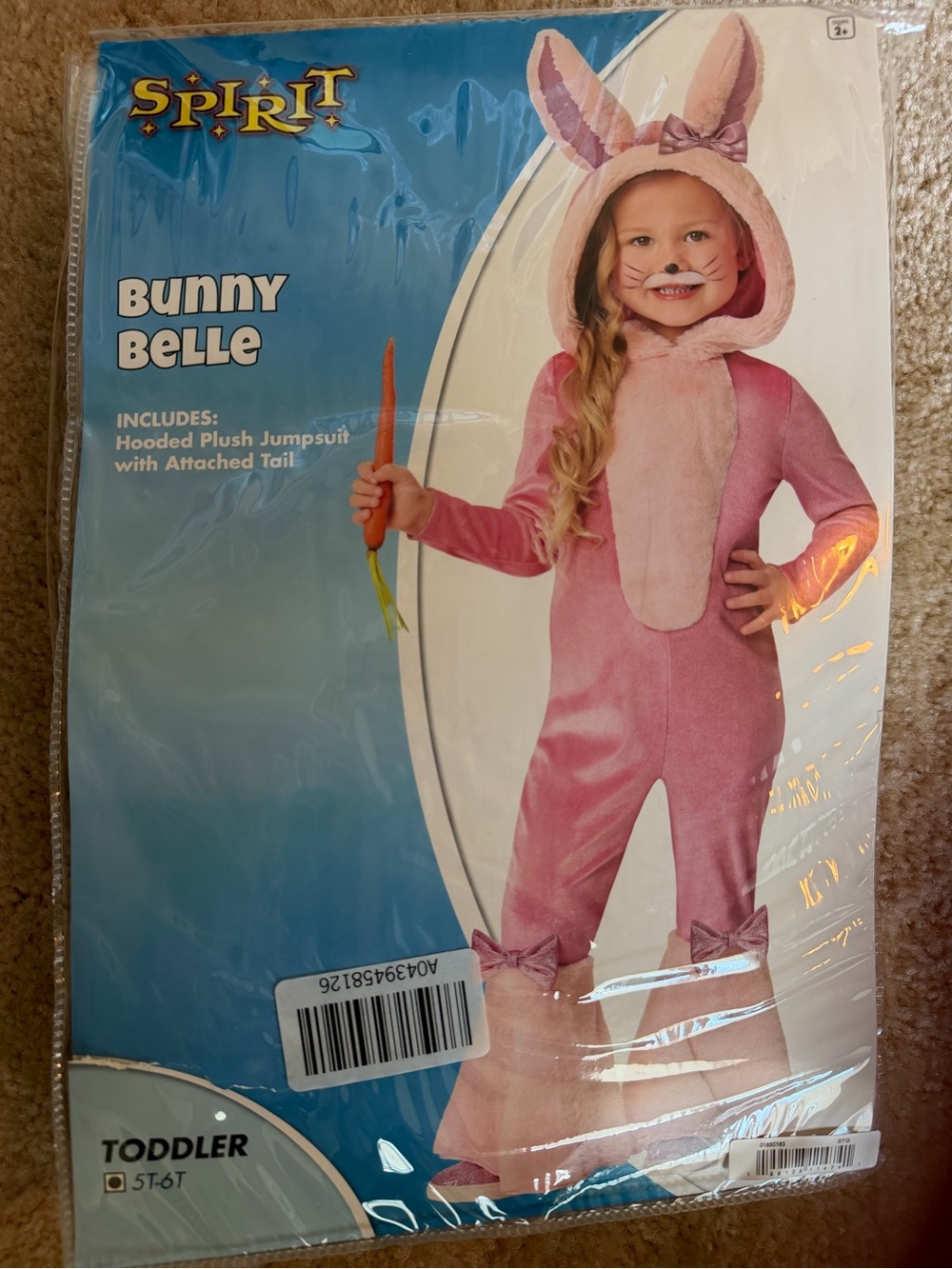 Pink Bunny Belle Hooded Plush Costume